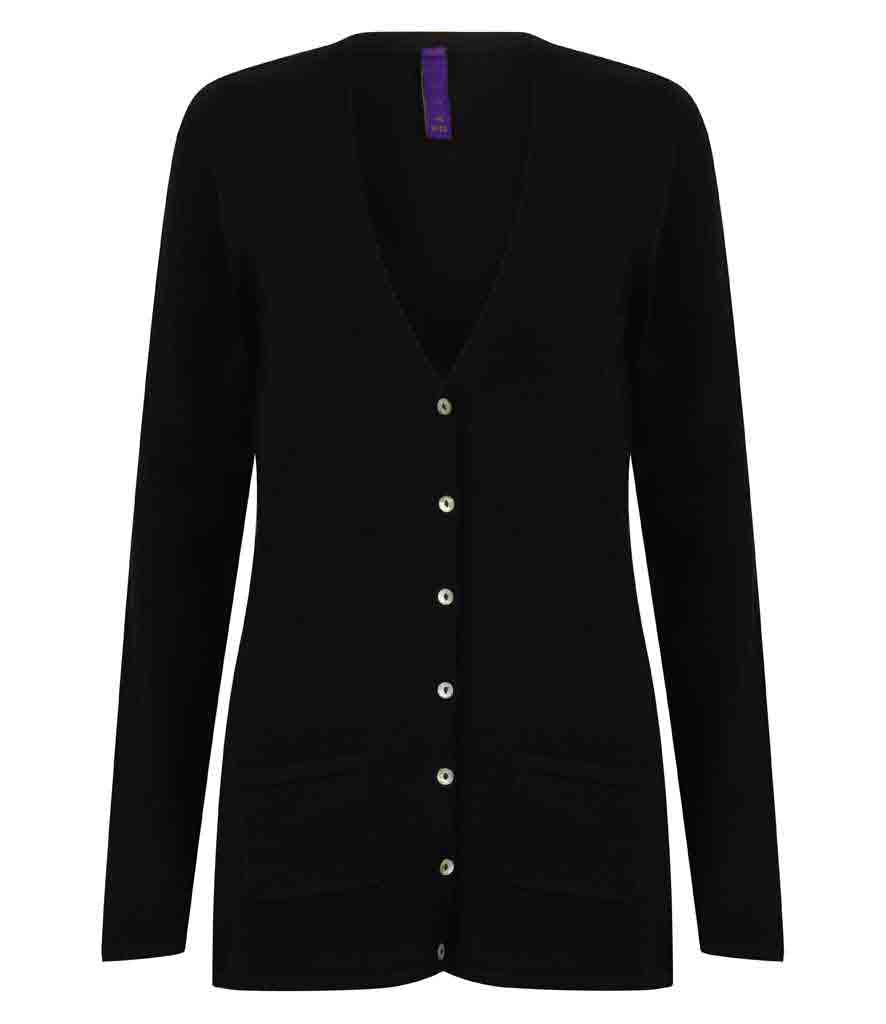 Uclo Ladies Cotton Acrylic Longer V Neck Cardigan