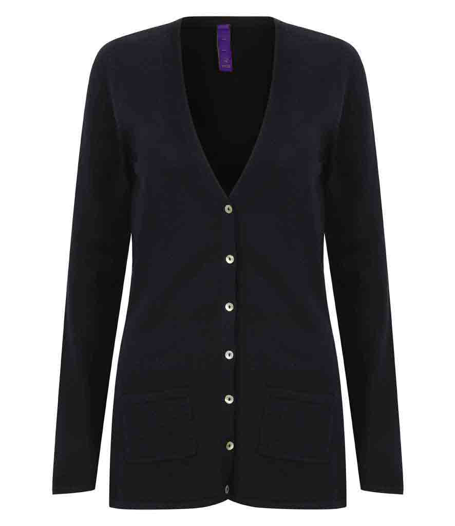 Uclo Ladies Cotton Acrylic Longer V Neck Cardigan