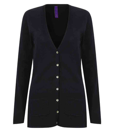 Uclo Ladies Cotton Acrylic Longer V Neck Cardigan