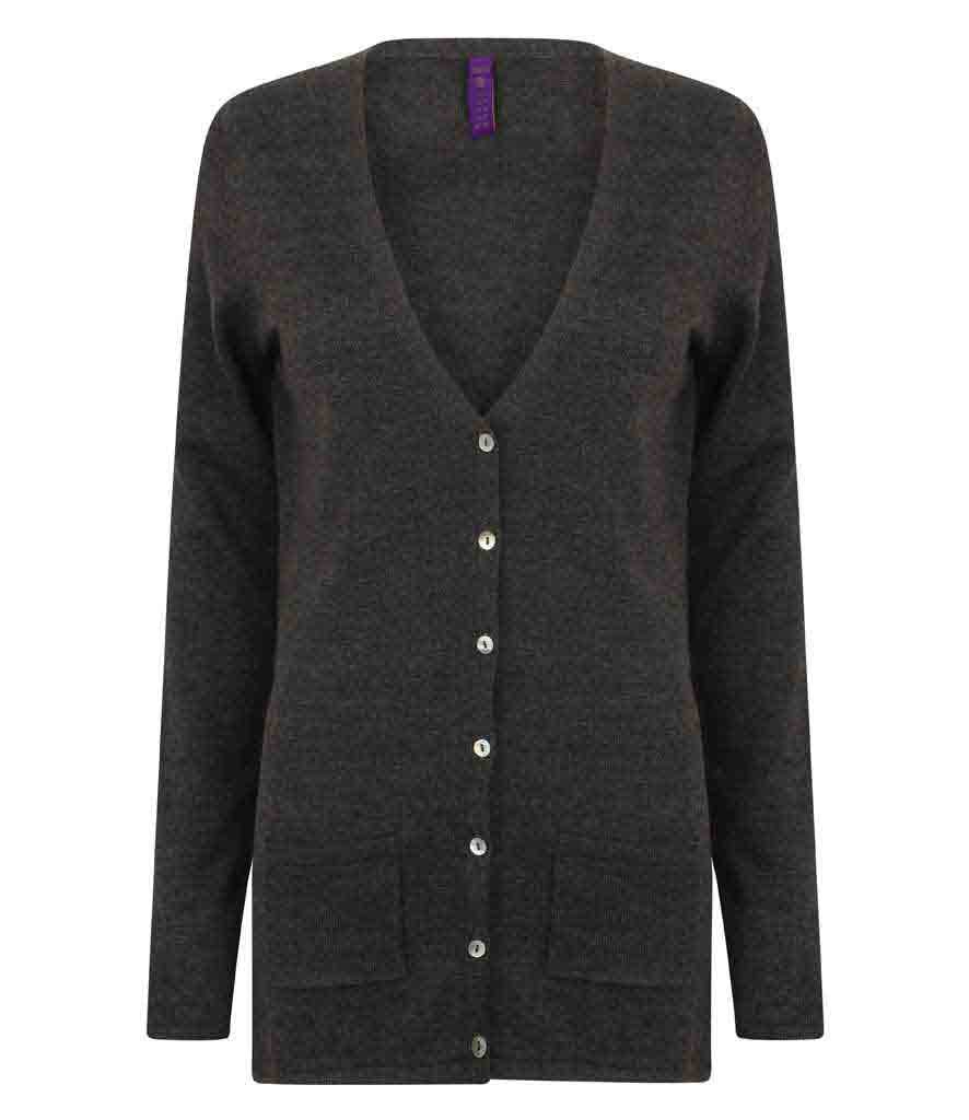 Uclo Ladies Cotton Acrylic Longer V Neck Cardigan